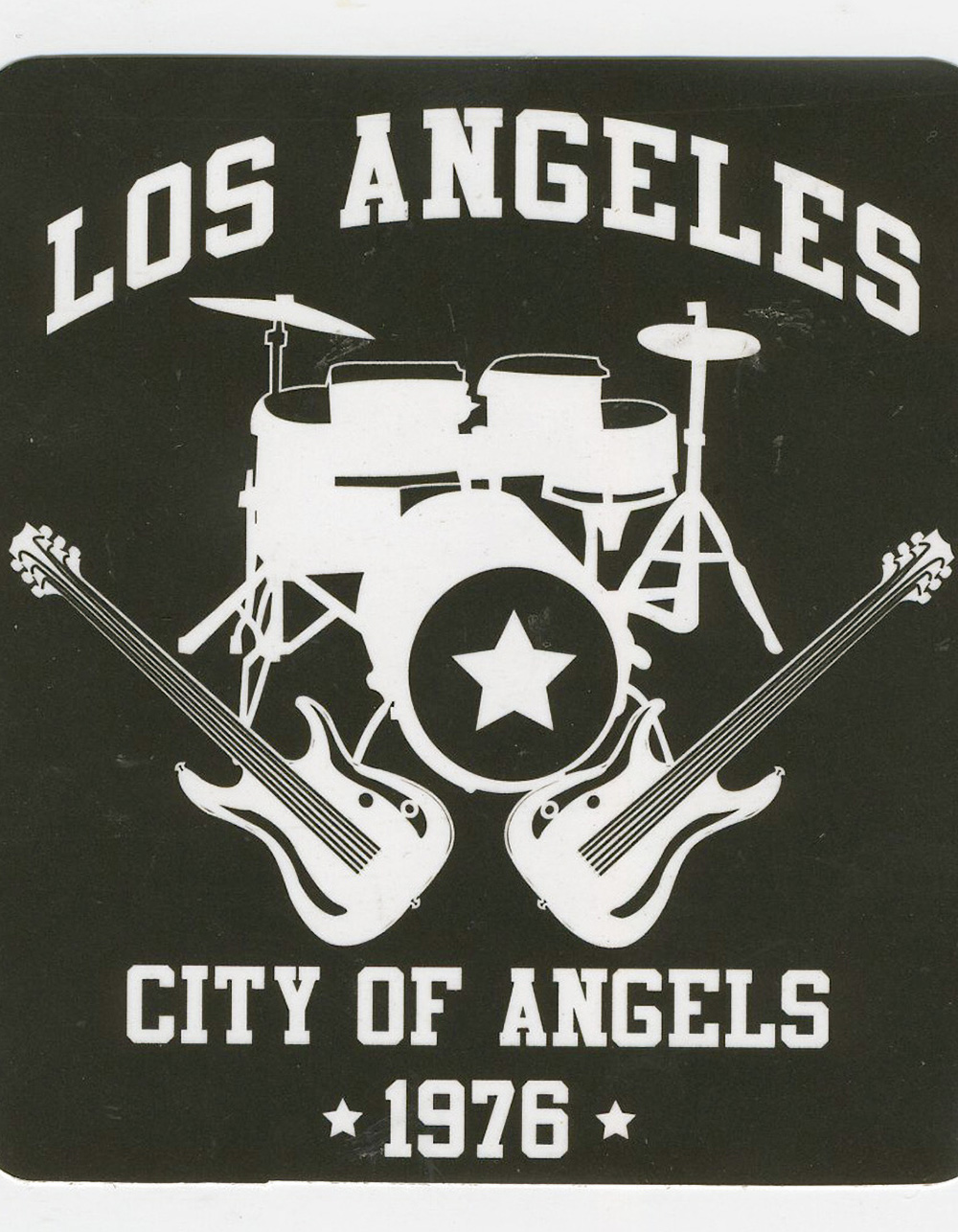 Los Angeles Drums Sticker - BLACK/WHITE