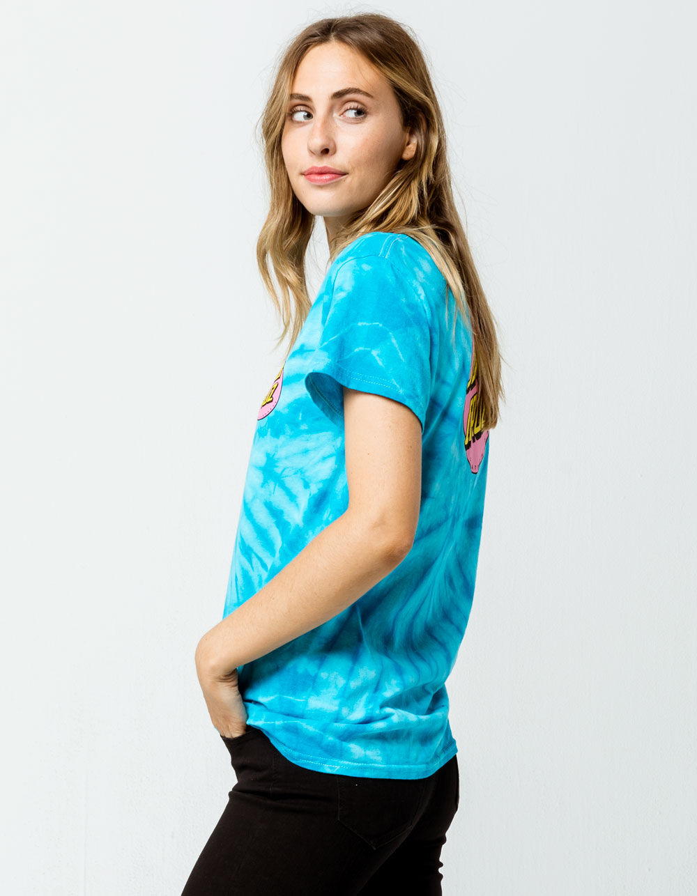 SANTA CRUZ Other Dot Tie Dye Womens Tee - BLUE COMBO