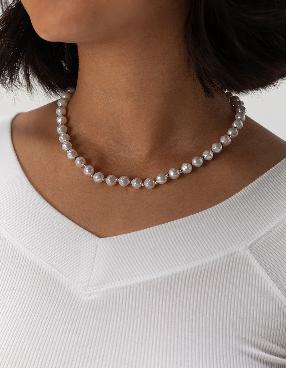 FULL TILT Pearl Necklace - CREAM