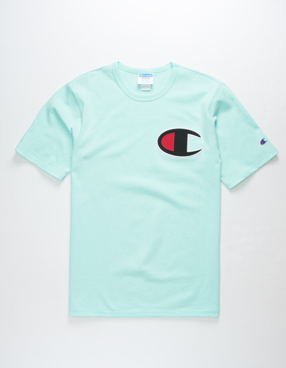 CHAMPION C Applique Logo Mint Mens T-Shirt image number 0
