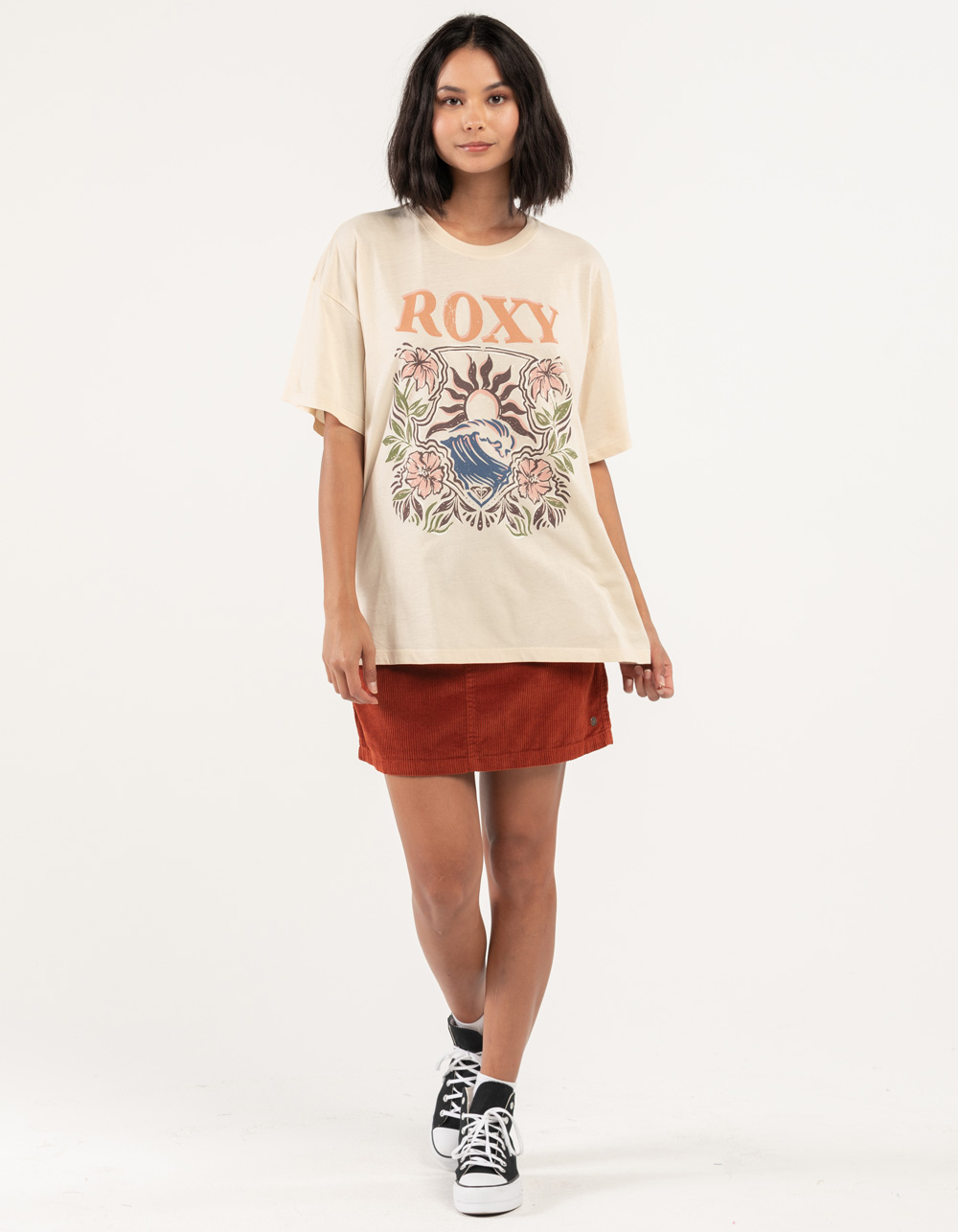 ROXY Watercolor Womens Oversized Tee - TAUPE | Tillys