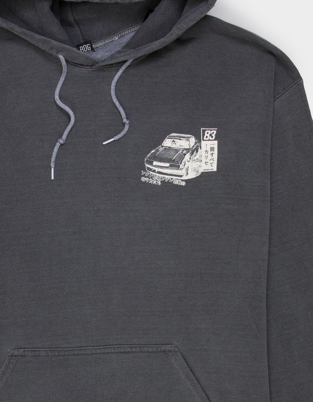 BDG Urban Outfitters Car Mens Hoodie - WASHED BLACK