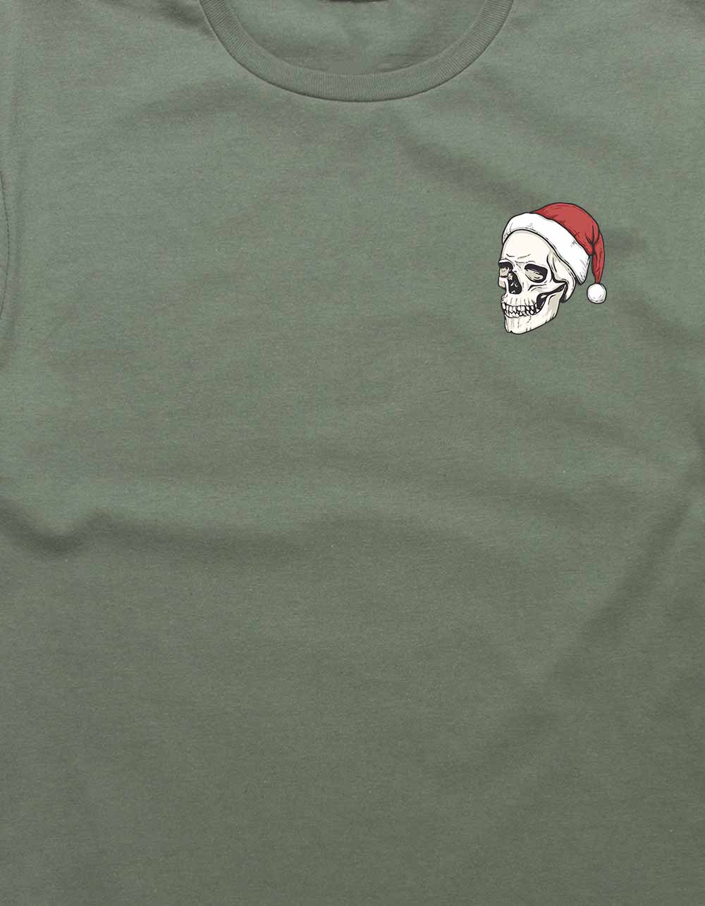 SANTA Skull Unisex Tee - MILITARY