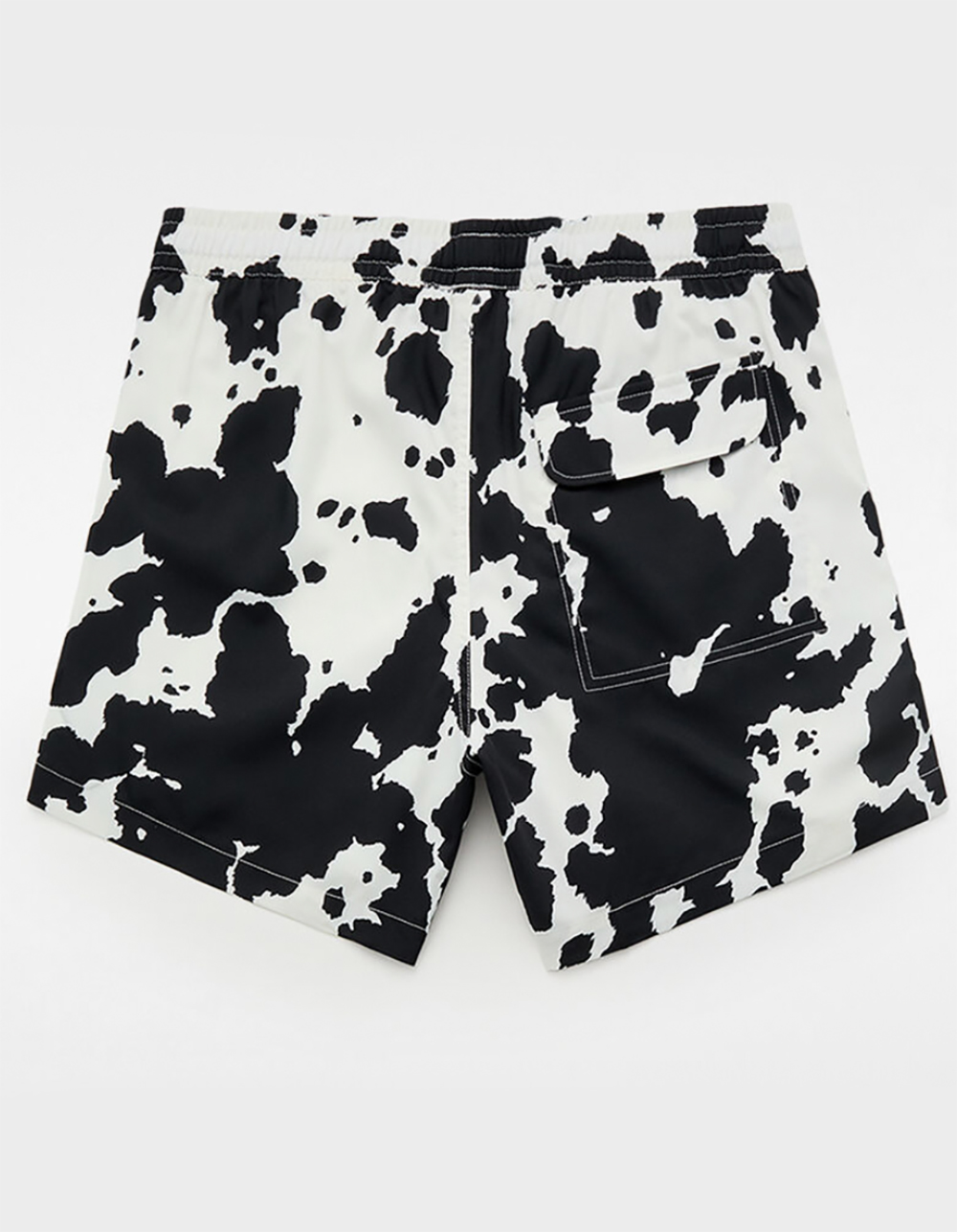 DUVIN Cow Print Mens Swim Trunks - BLACK