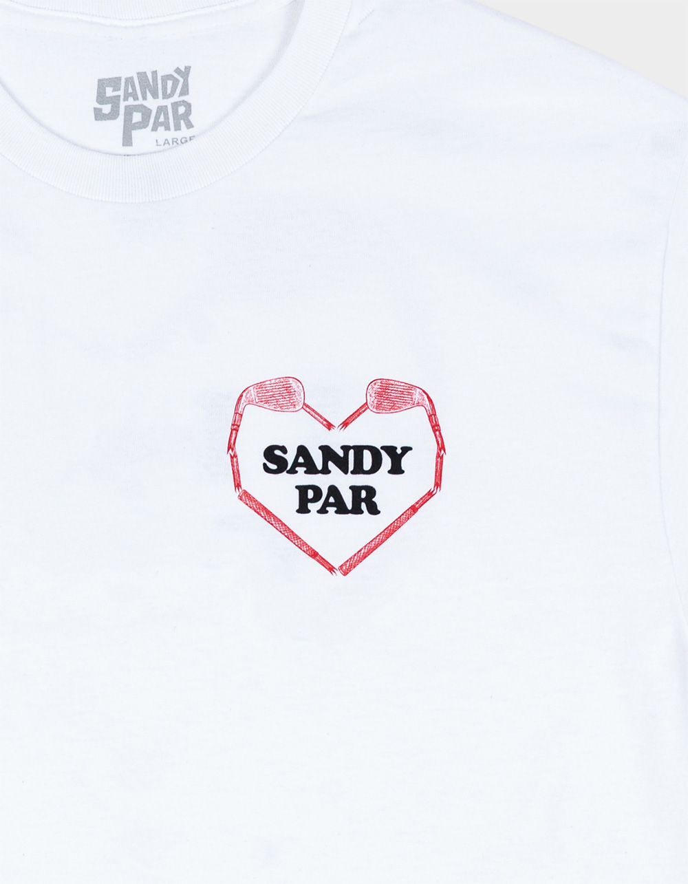 SANDY PAR I Love Golf Mens Tee - WHITE