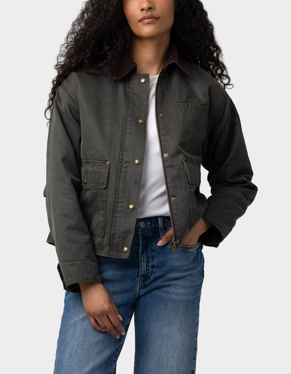 BLANK NYC Saddle Up Womens Jacket - BROWN