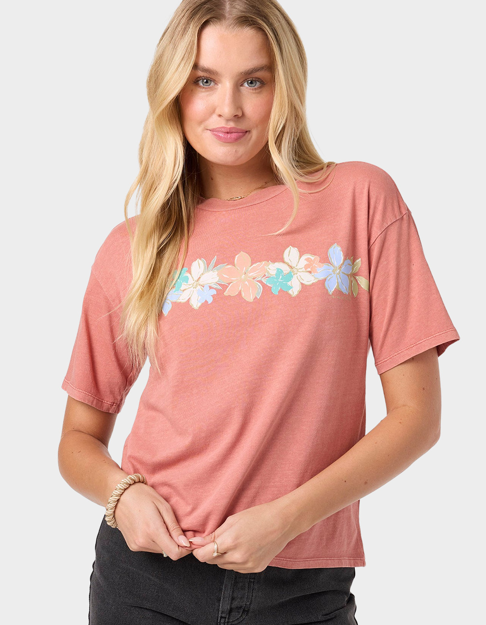 O'NEILL Band Of Flowers Womens Tee - RUST
