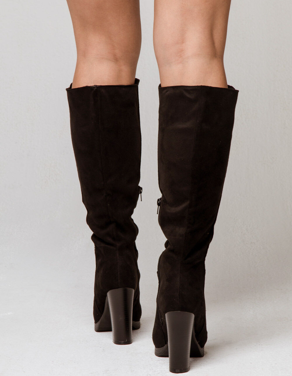 WILD DIVA Knee High Womens Heeled Boots image number 2