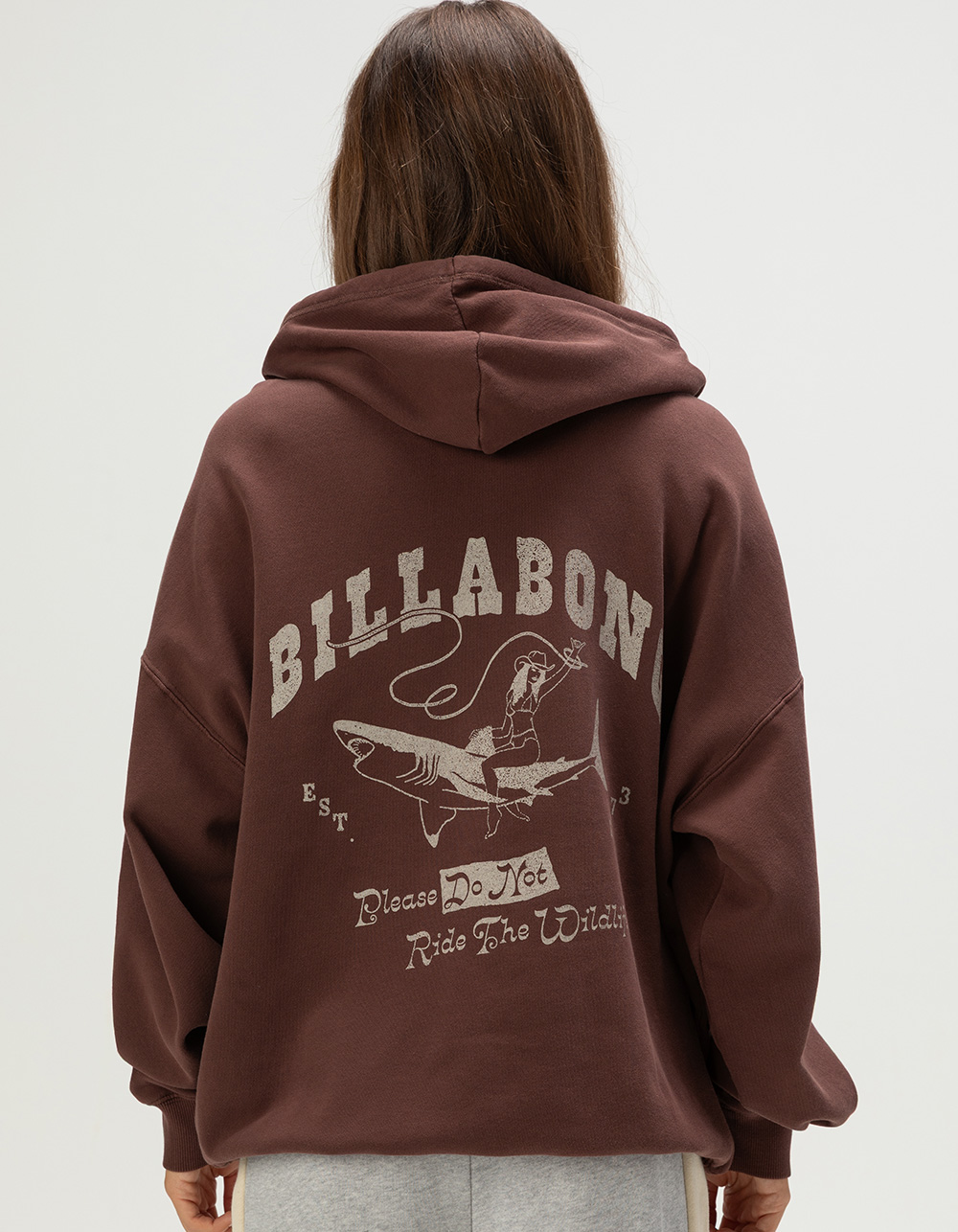 BILLABONG Sun & Waves Womens Oversized Hoodie - BROWN