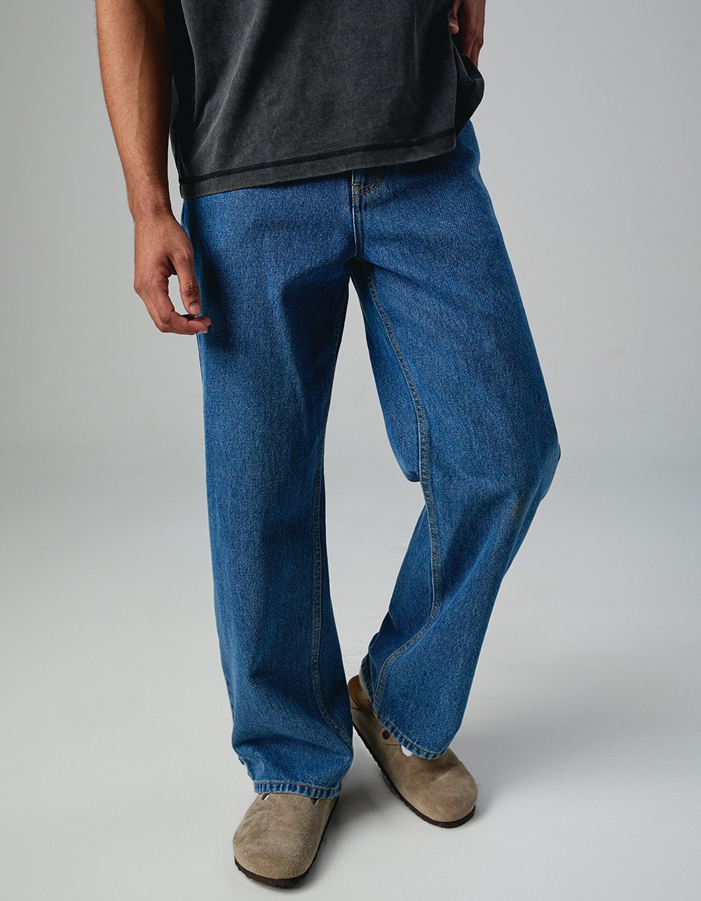 RSQ Mens Loose Fit Jeans - MEDIUM STONE