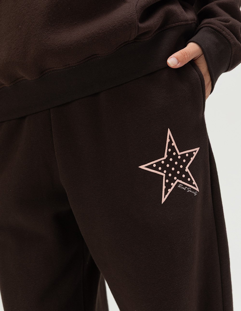 RIOT SOCIETY Star Womens Sweatpants - BROWN