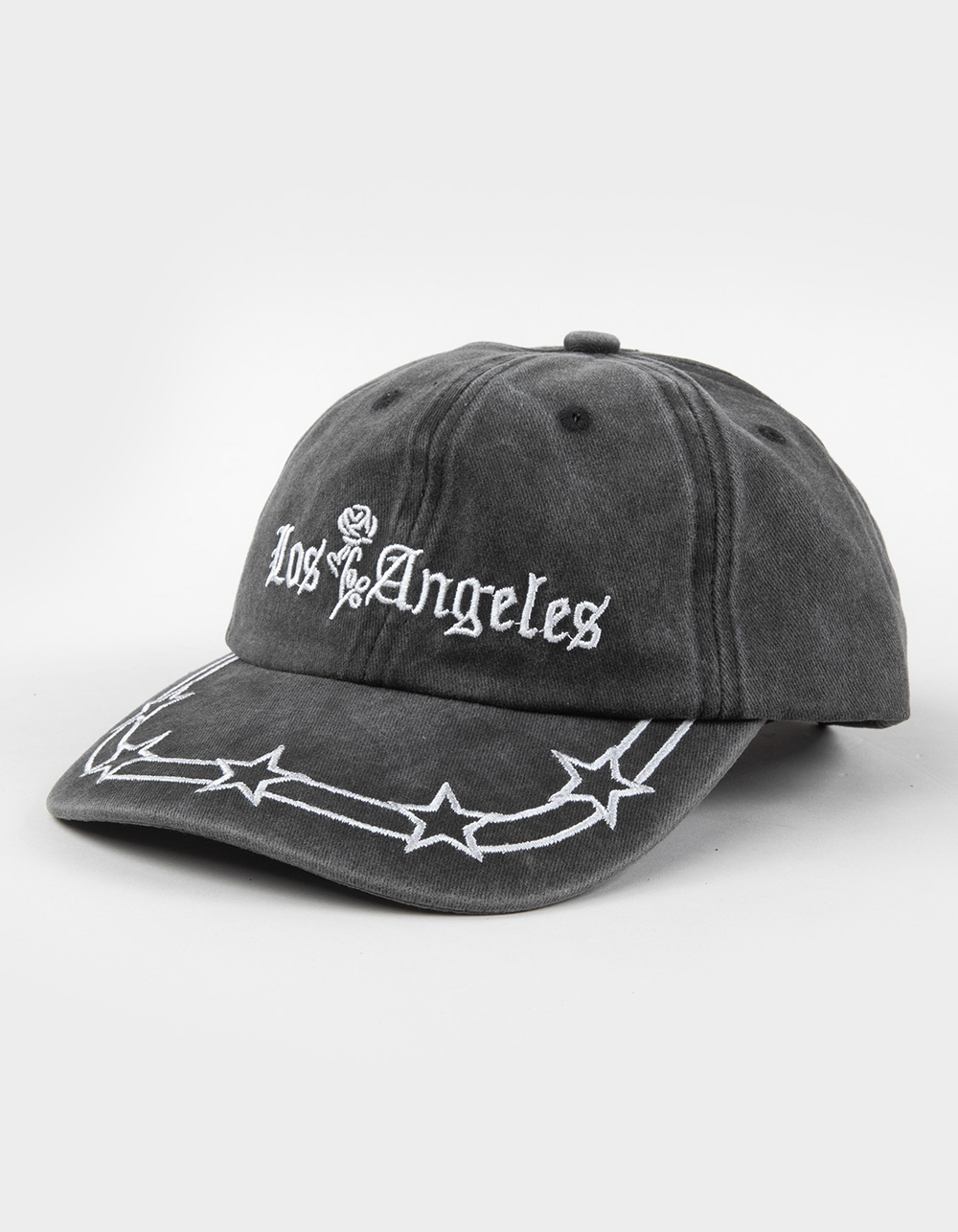 Los Angeles Star Womens Strapback Dad Hat - WASHED BLACK