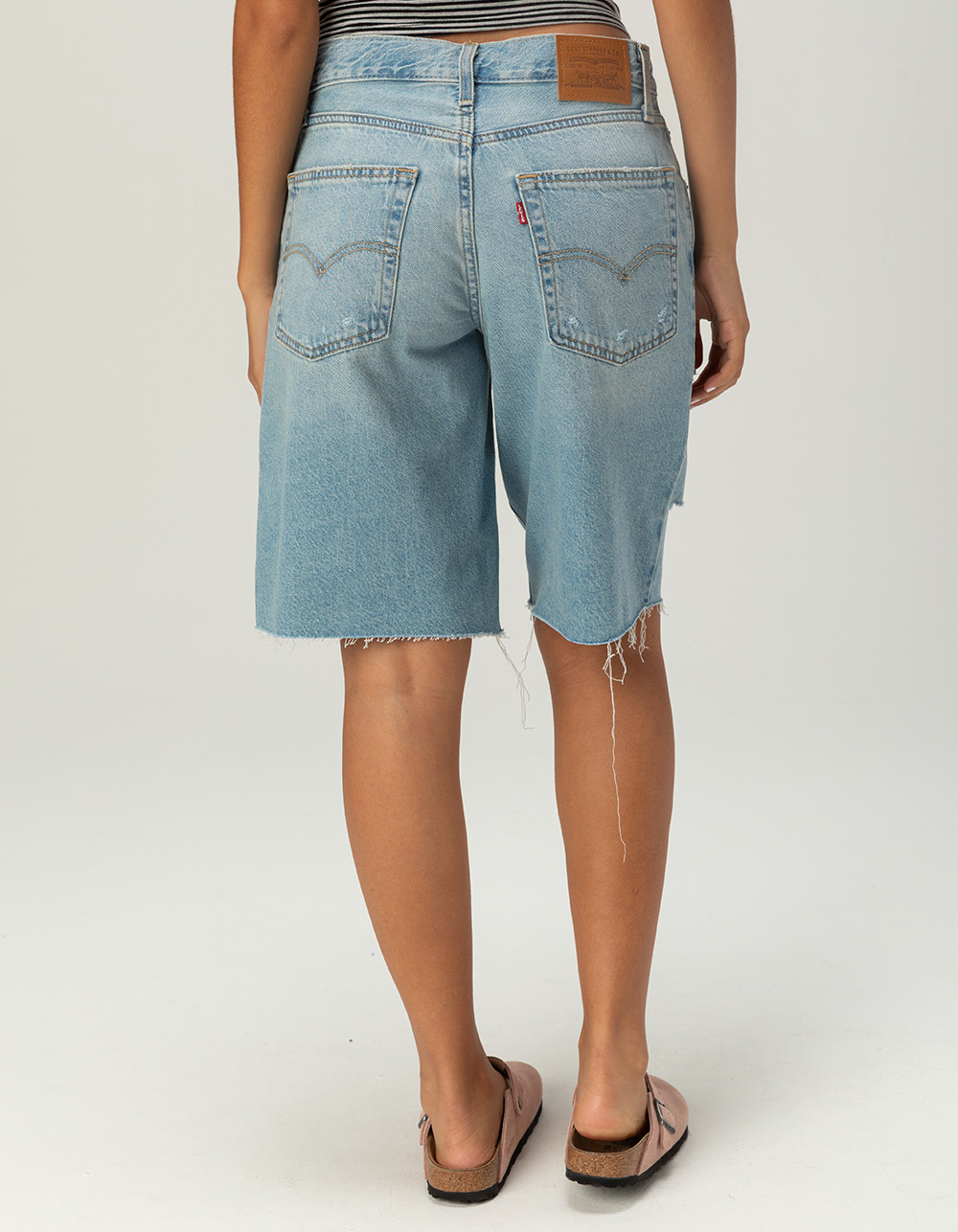 LEVI'S Premium Baggy Dad Womens Jorts - Been There MEDIUM DESTRUCTED