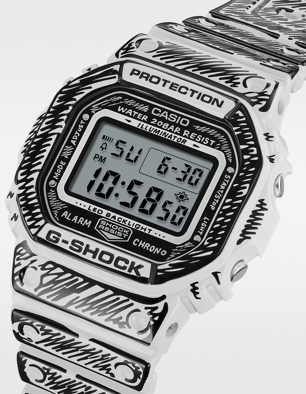 G-SHOCK DW5600JV-7 Watch - WHT/BLK