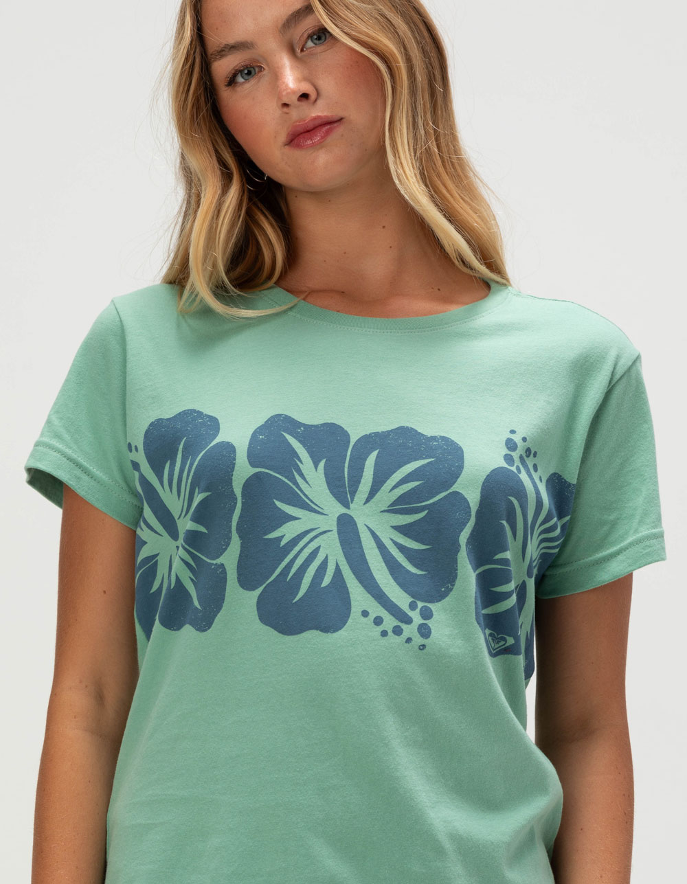 ROXY Flower Womens Boyfriend Tee - GREEN