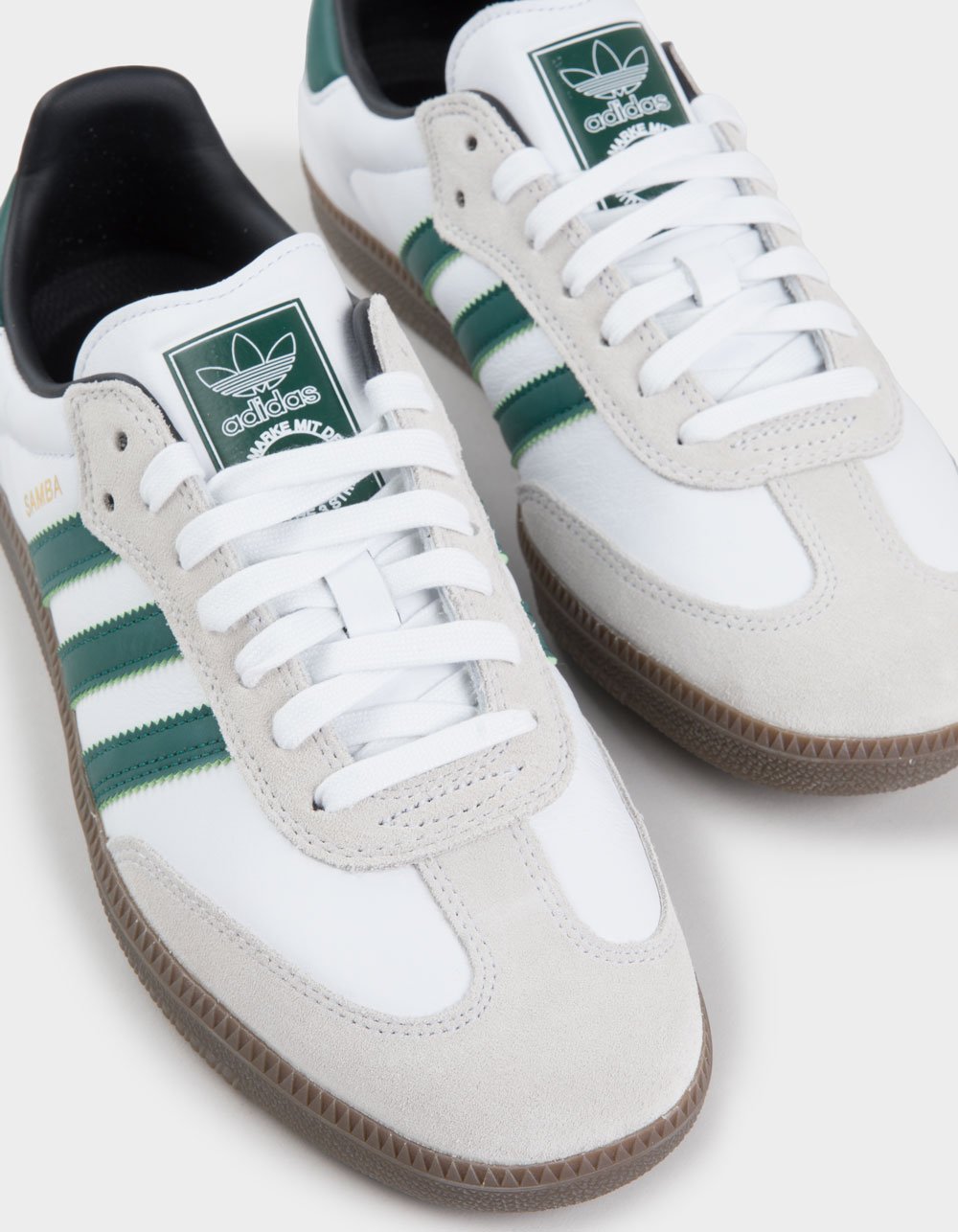 ADIDAS Samba ADV Shoes - WHITE/GREEN