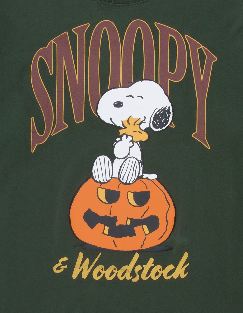 RSQ x Peanuts Together Mens Boxy Tee - DARK GREEN