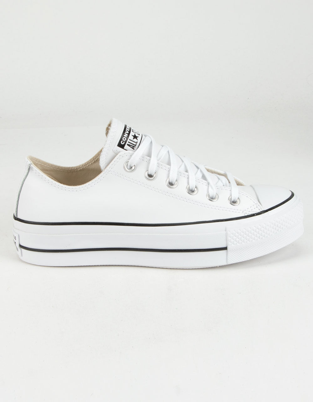 CONVERSE Leather Chuck Taylor All Star Lift Womens Low Top Shoes ...
