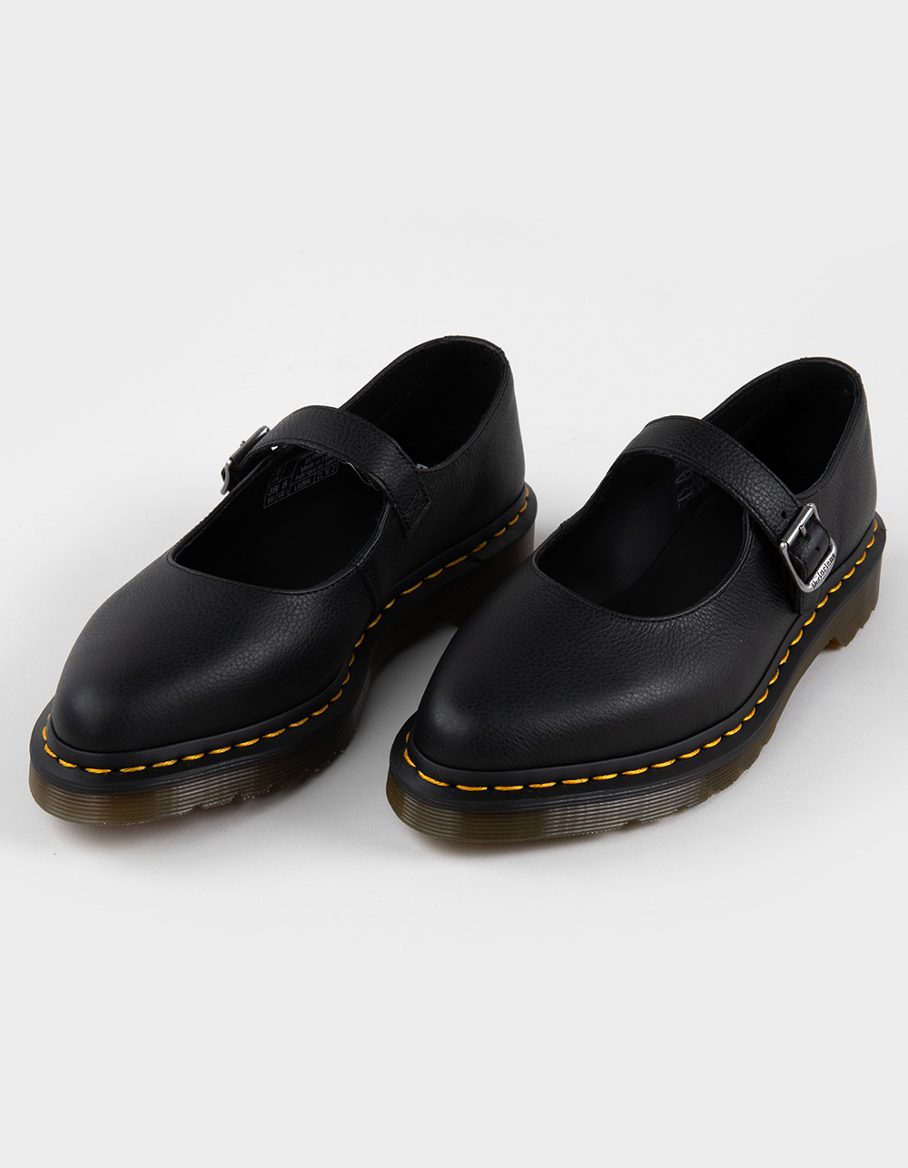 DR. MARTENS Elphie Mary Jane Womens Virginia Leather Shoes - BLACK
