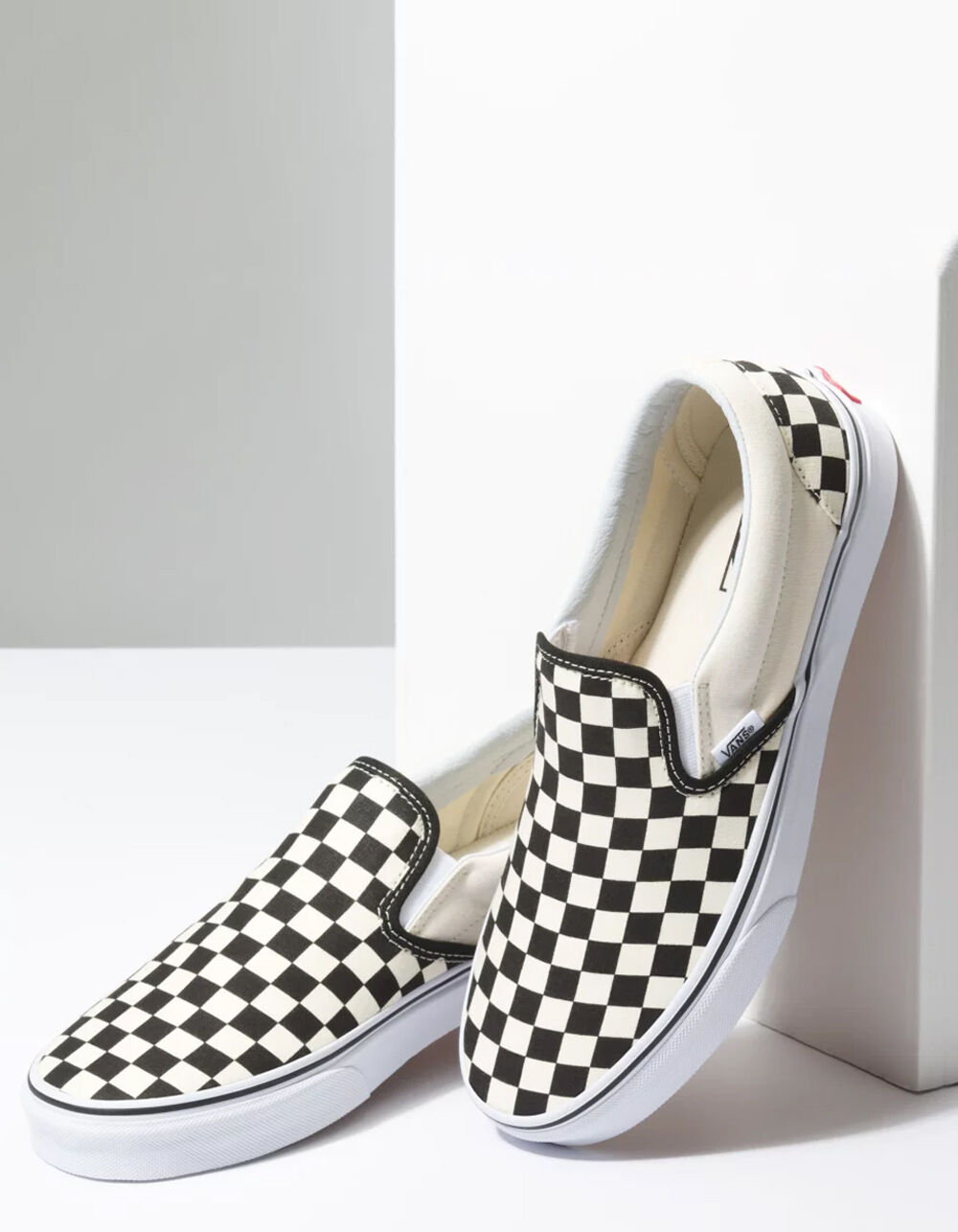 VANS Checkerboard Slip-On Black & Off White Shoes - CHECKERBOARD | Tillys