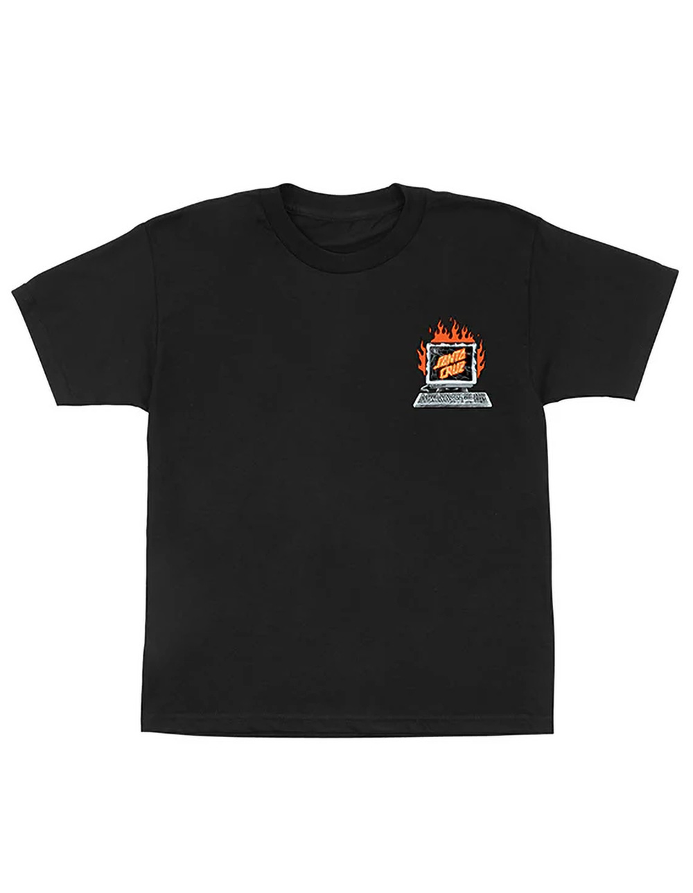 SANTA CRUZ Self Destruct Boys Tee - BLACK