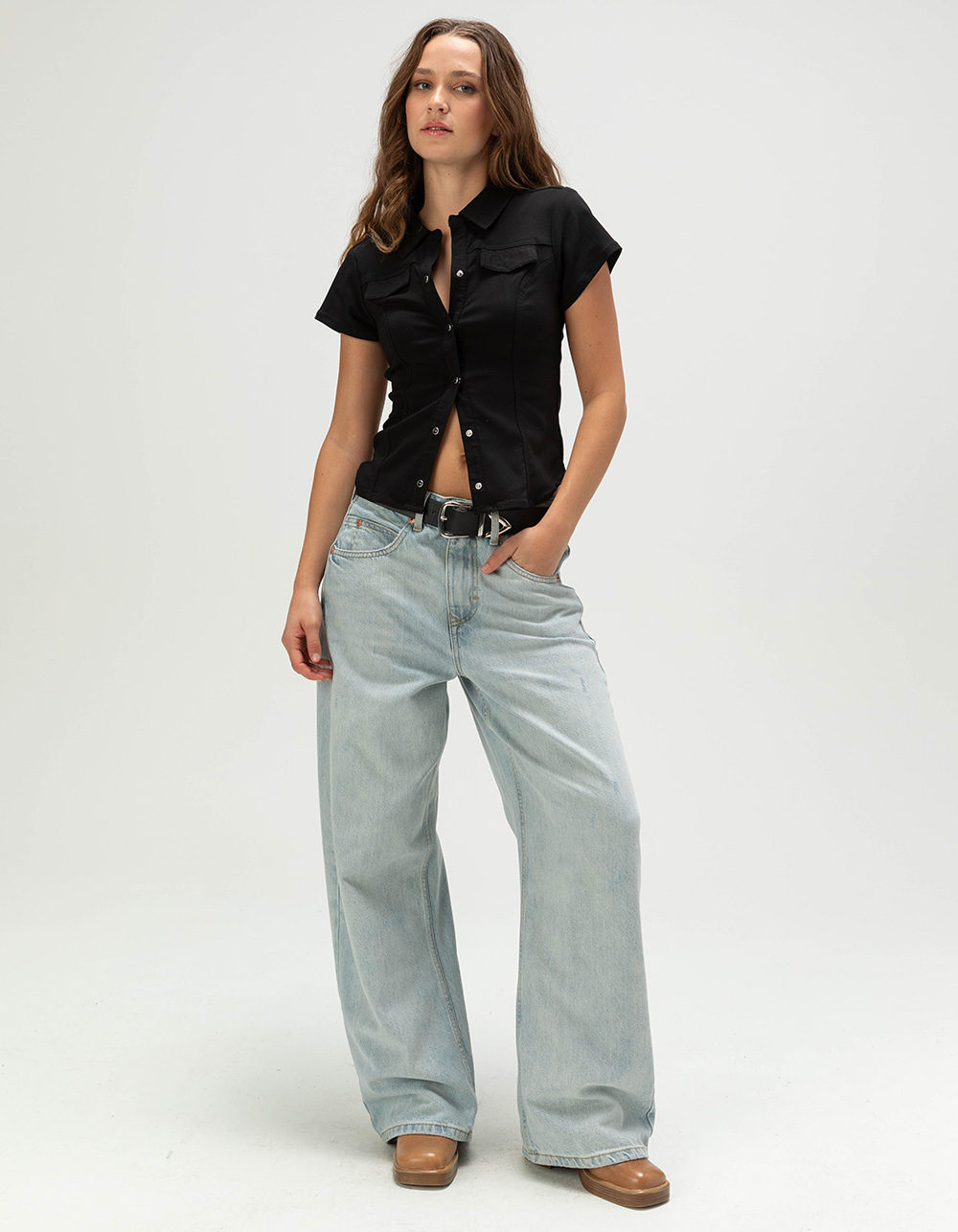 BDG Urban Outfitters Jaya Womens Baggy Jeans - VINTAGE