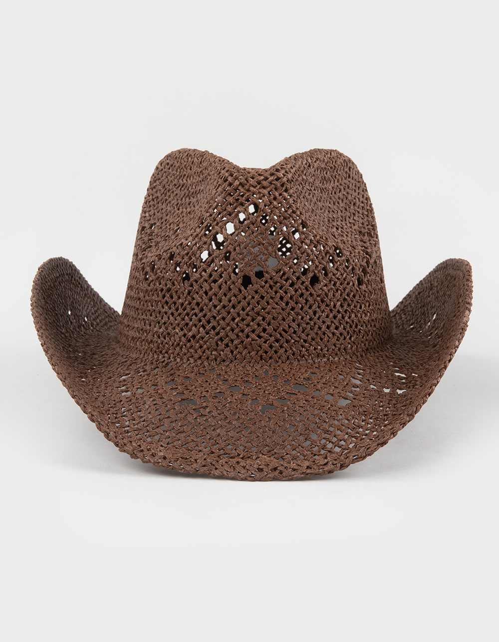 Straw Womens Cowboy Hat - CHOCOLATE
