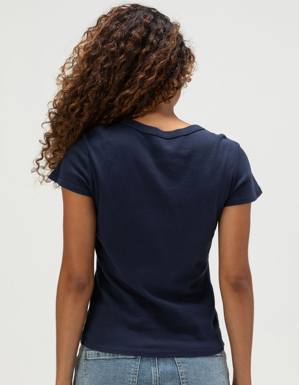 RSQ Womens Italy Baby Tee - NAVY