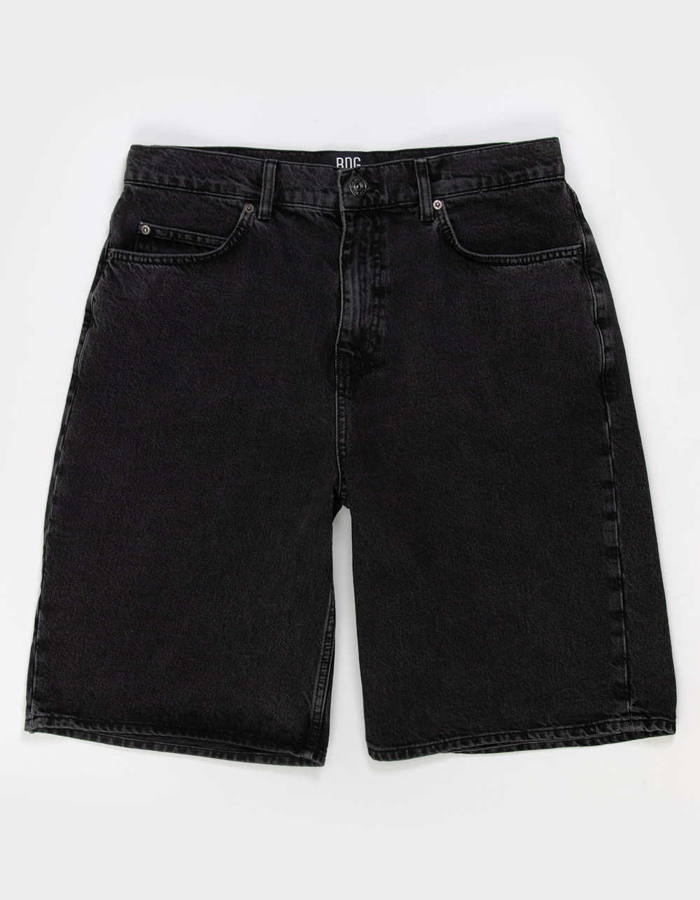 BDG Urban Outfitters Jack Mens Relaxed Wide Fit Shorts - BLACK