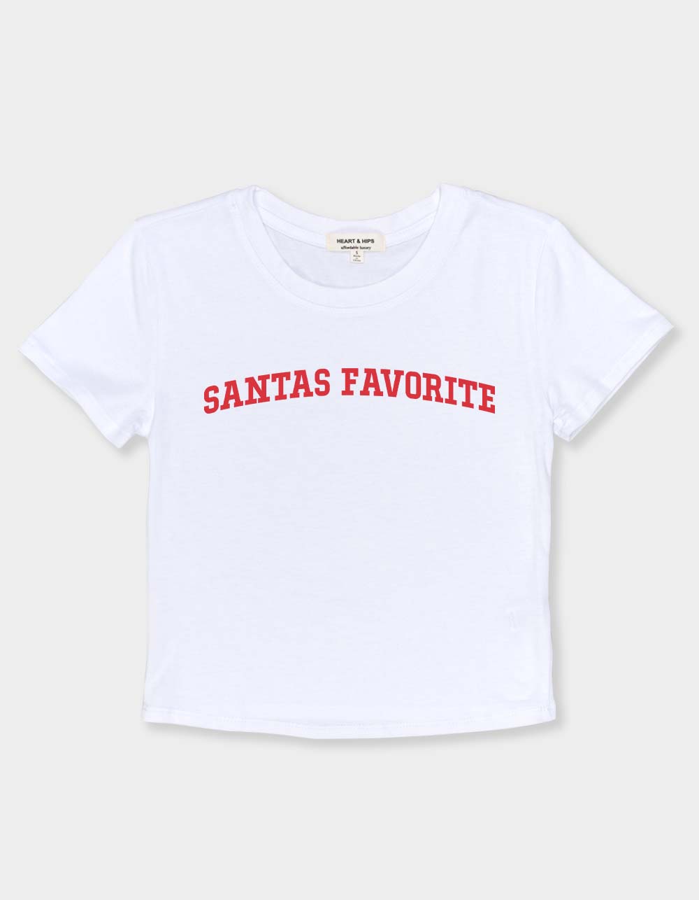 SANTA Santa's Favorite Womens Baby Tee - WHITE