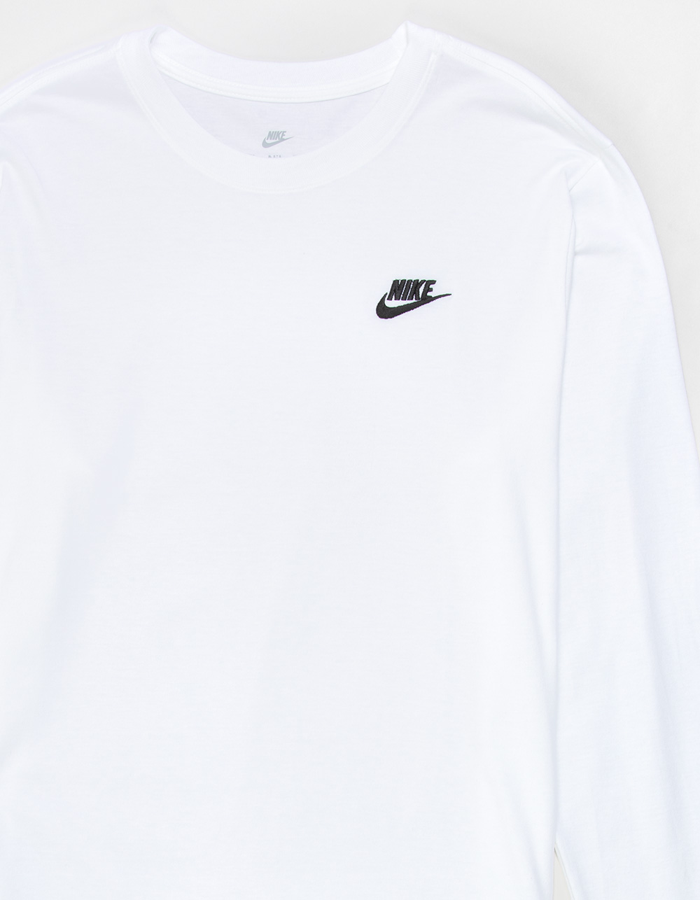 NIKE Sportswear Club Mens Long Sleeve Tee - WHITE