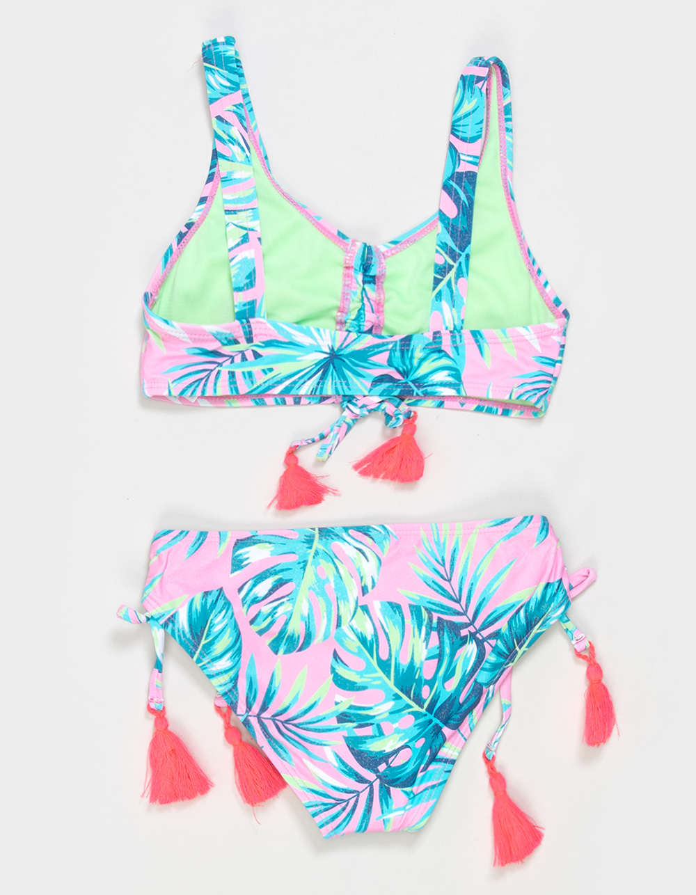 BEACH LINGO Shade Palm Girls Bralette Bikini Set - MULTI