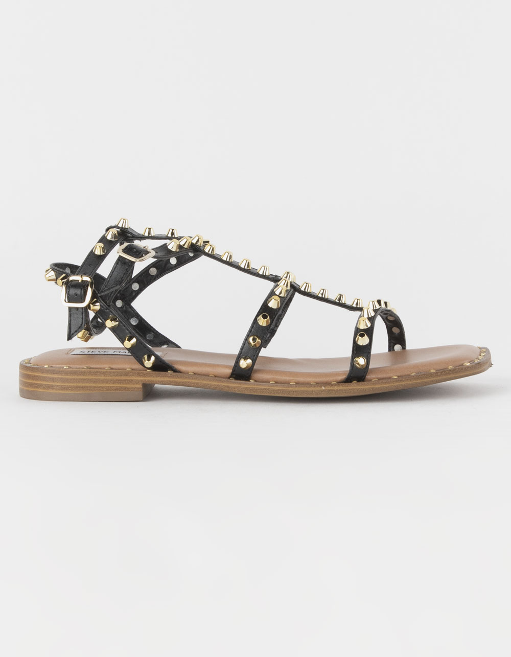 STEVE MADDEN Sunnie Gladiator Womens Flat Sandals - BLACK | Tillys