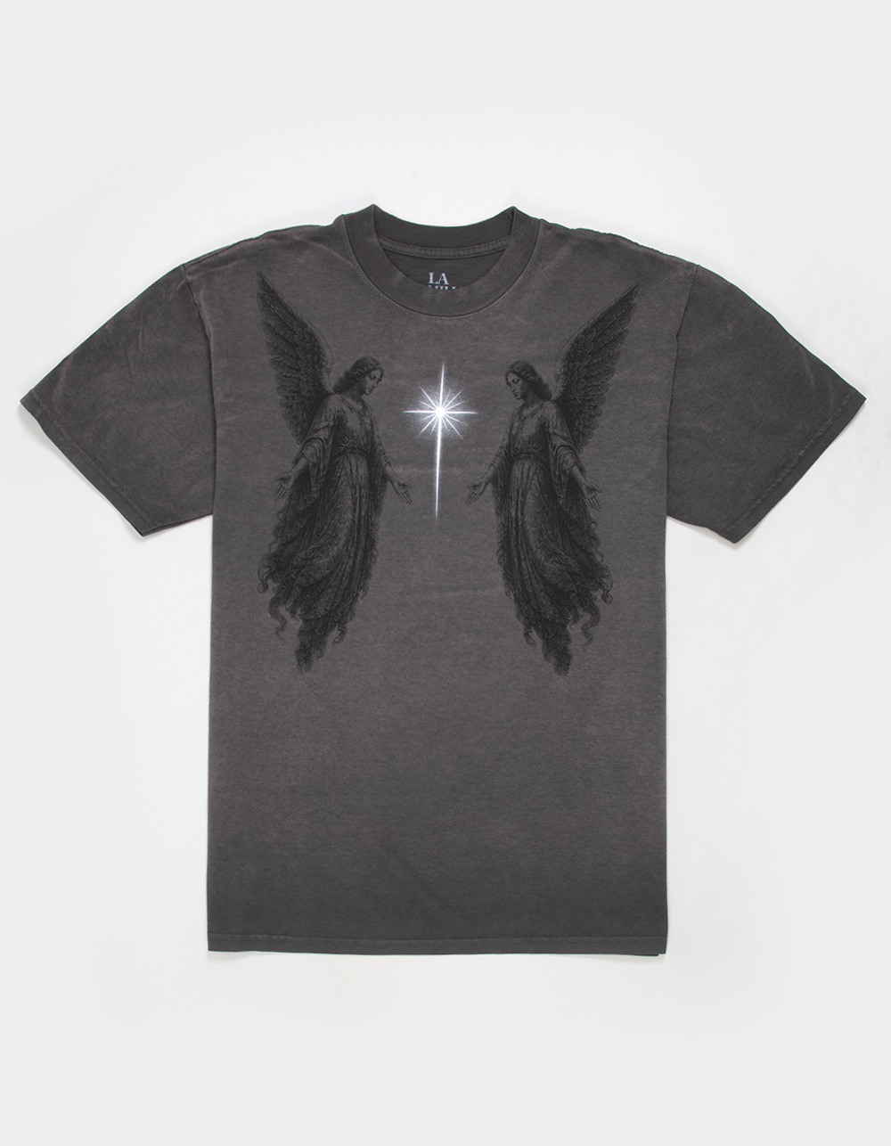 LA FAMILIA Angels Sing Mens Boxy Tee - GRAY