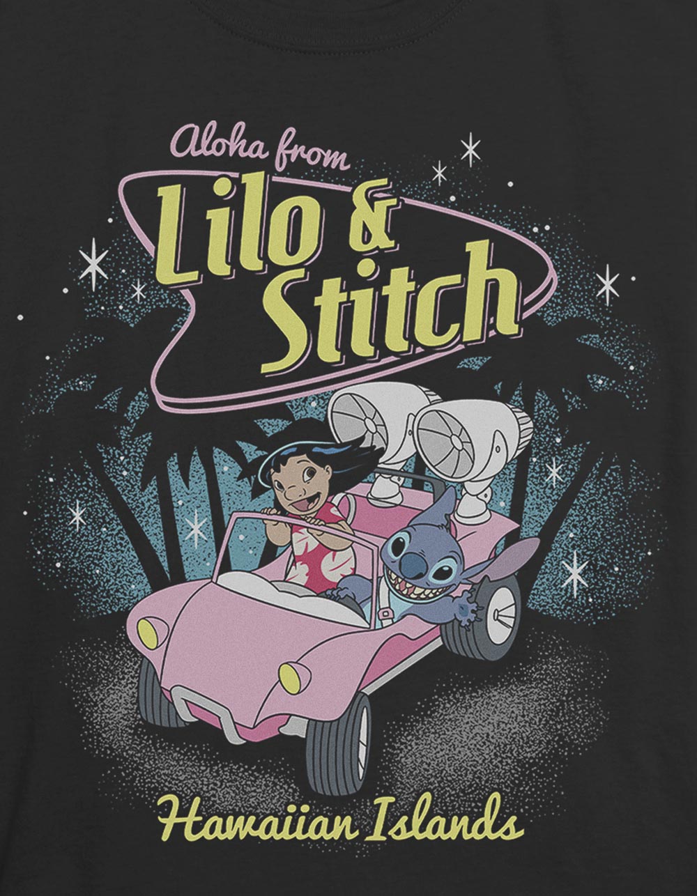 Lilo & Stitch Aloha From Unisex Tee - BLACK