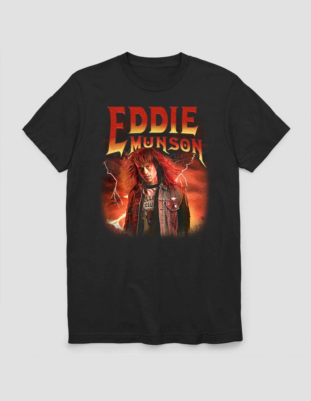STRANGER THINGS Metal Eddie Unisex Tee - BLACK