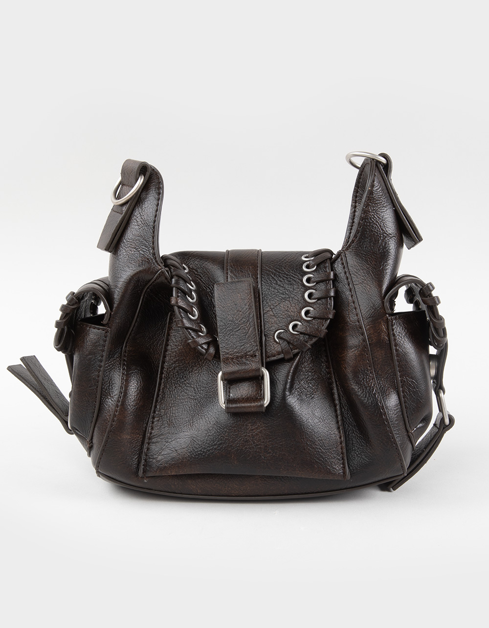 Jane Hobo Shoulder Bag - DARK BROWN