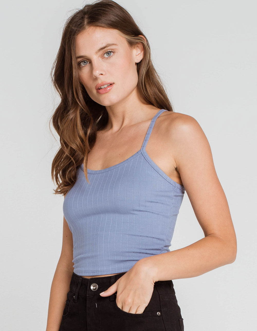 DESTINED Ribbed Womens Blue Cami - BLUE | Tillys