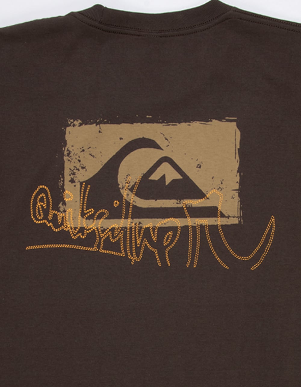 QUIKSILVER Impaired Mens Embroidered Tee - BROWN