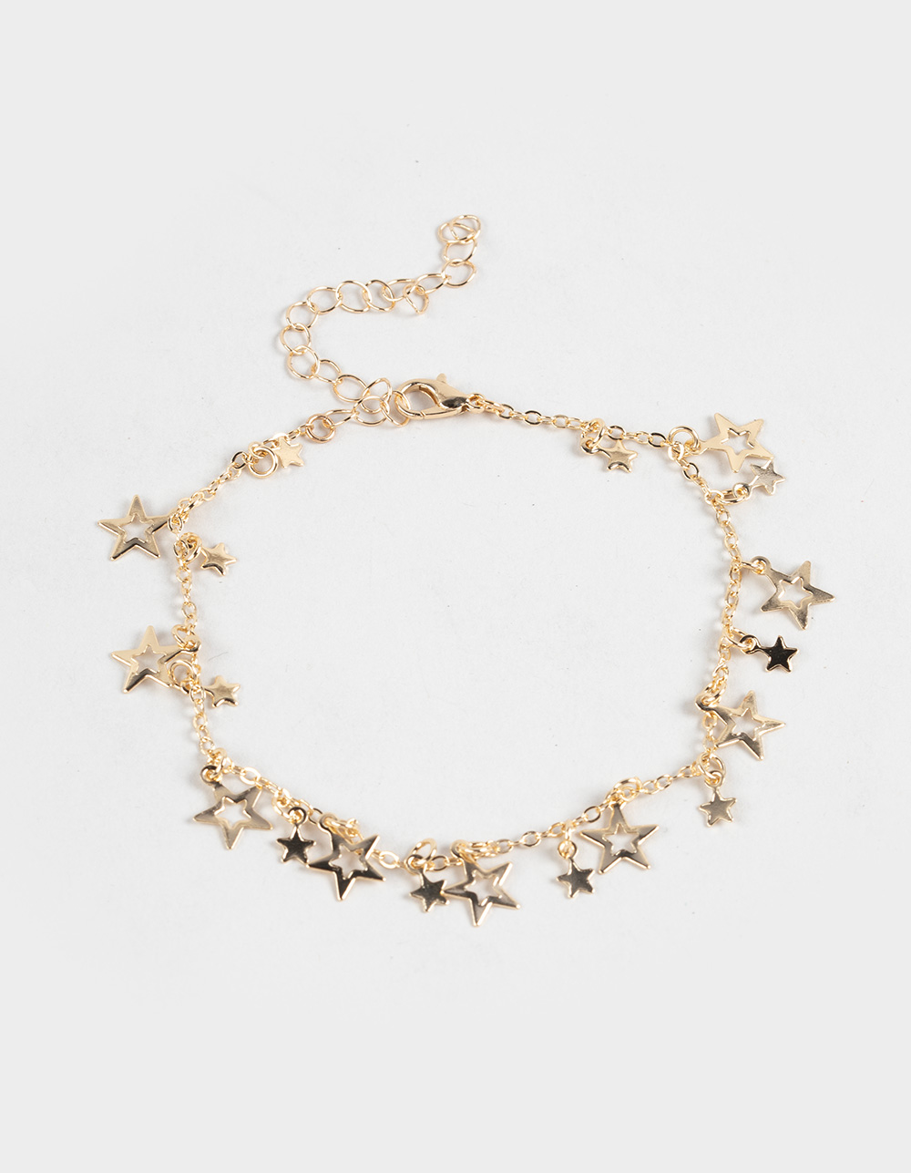 FULL TILT Multi Star Charm Anklet - GOLD
