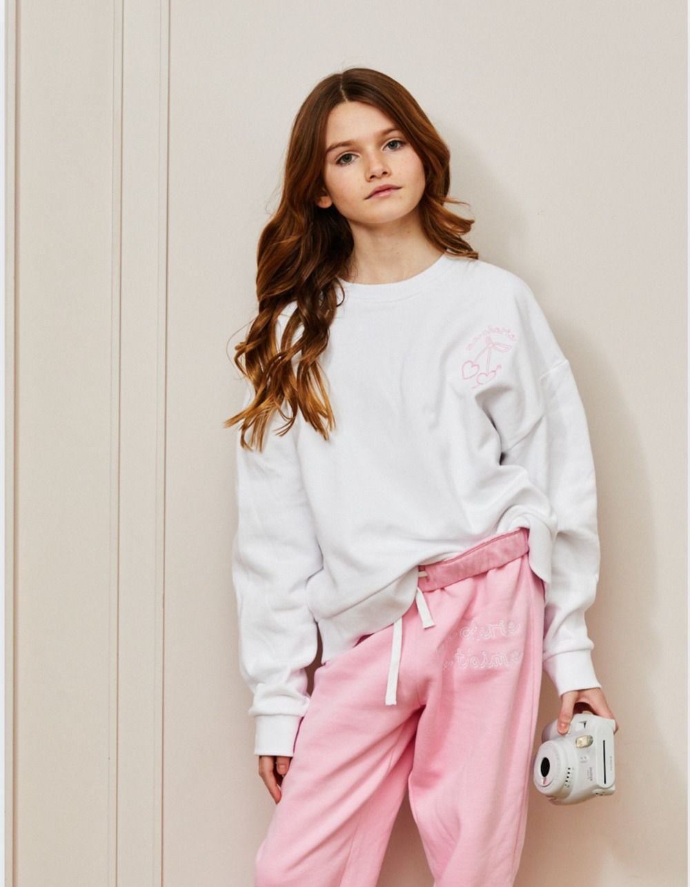 THEME NYC Molly Girls Crewneck Sweatshirt - WHITE