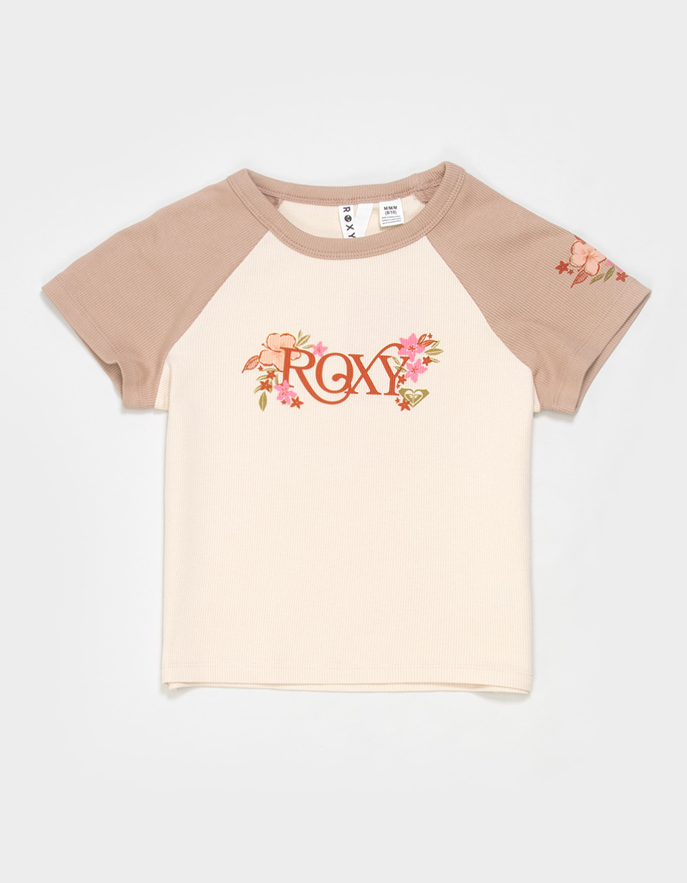 ROXY Bouquet Girls Raglan Tee - TAN