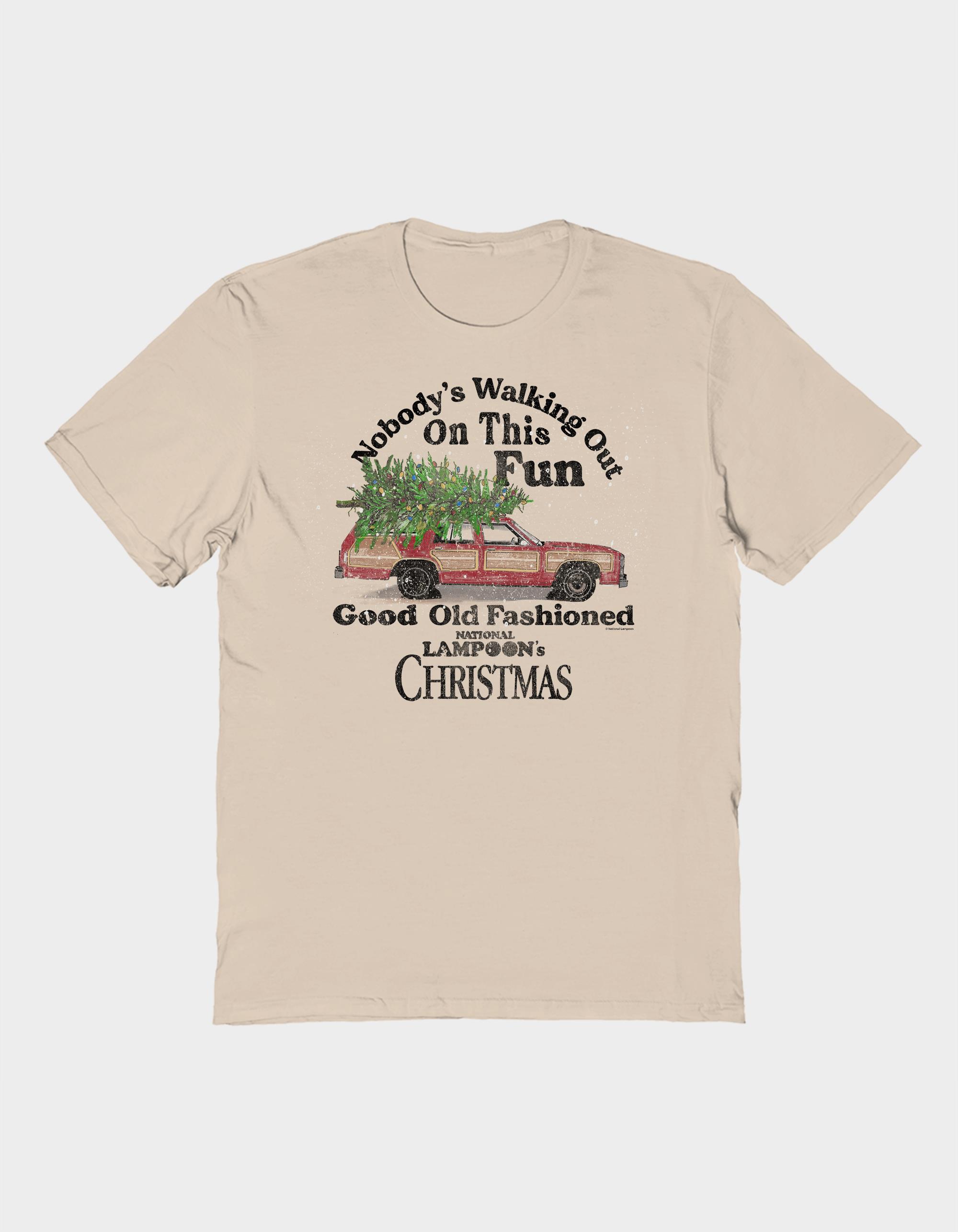 NATIONAL LAMPOON'S CHRISTMAS VACATION Nobody's Walking Out Unisex Tee - SAND