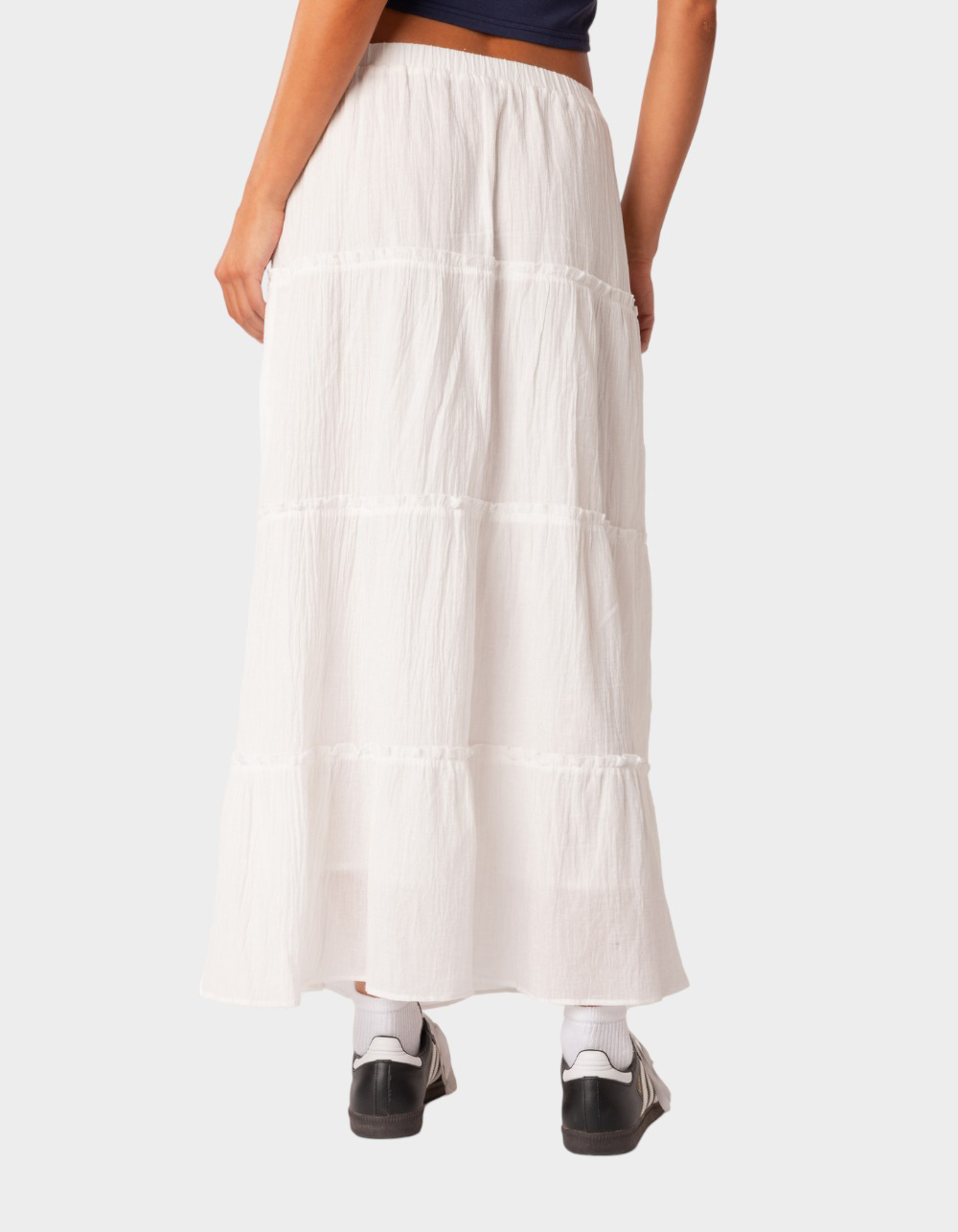 EDIKTED Charlotte Tiered Womens Maxi Skirt - WHITE | Tillys