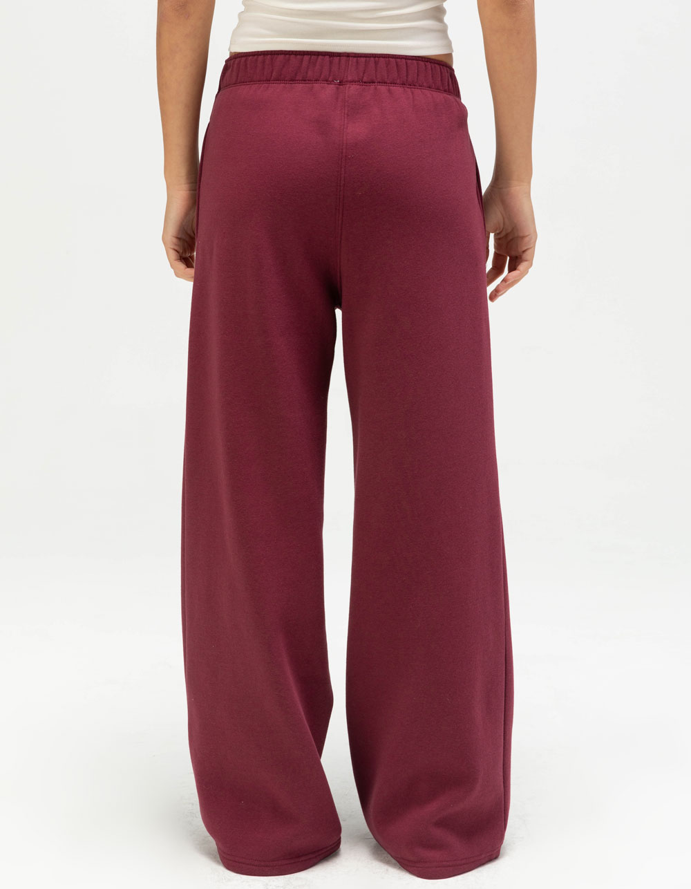 TILLYS Wide Leg Womens Sweatpants - BURGUNDY