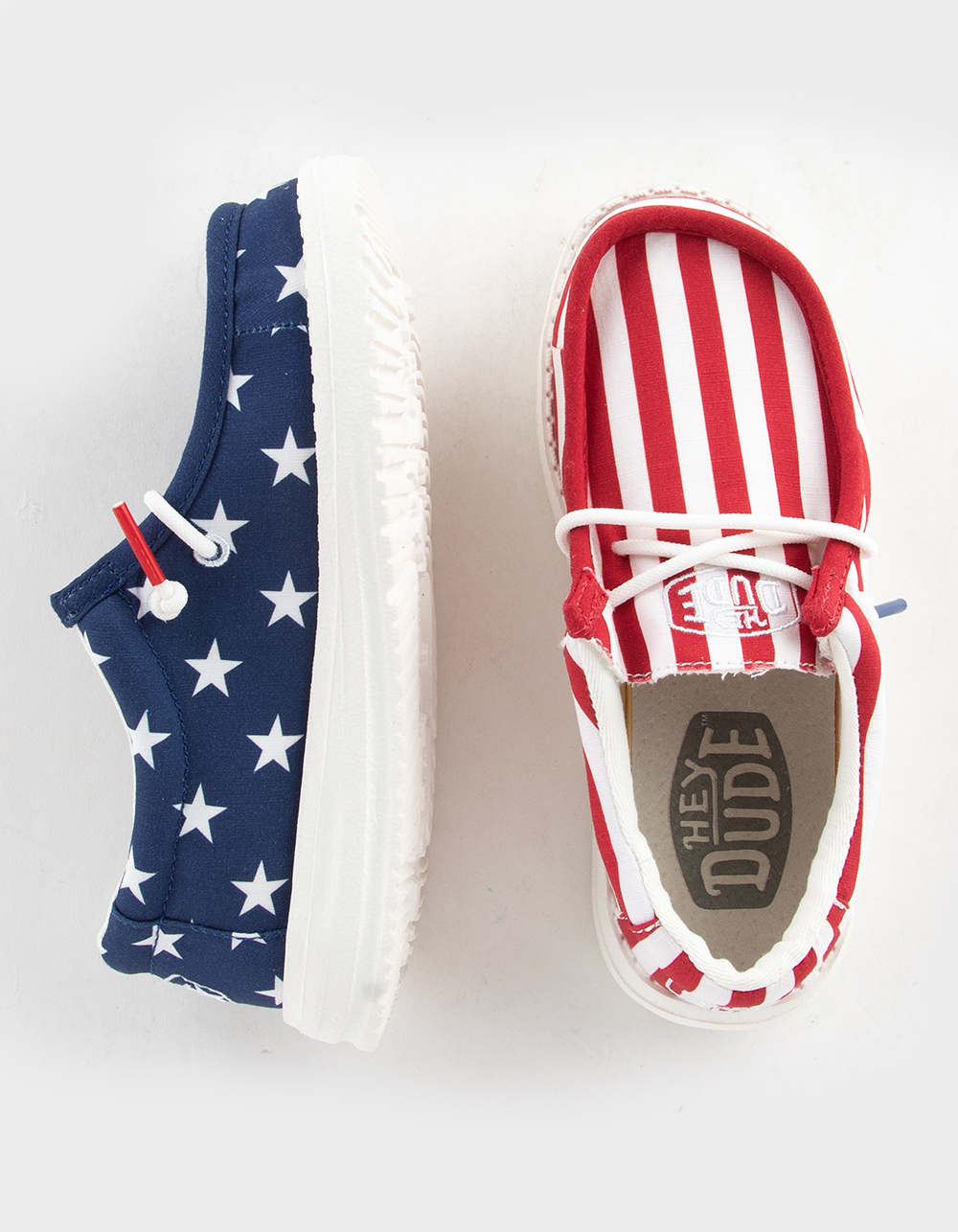 HEY DUDE Wally Youth Patriotic American Flag Boys Shoes