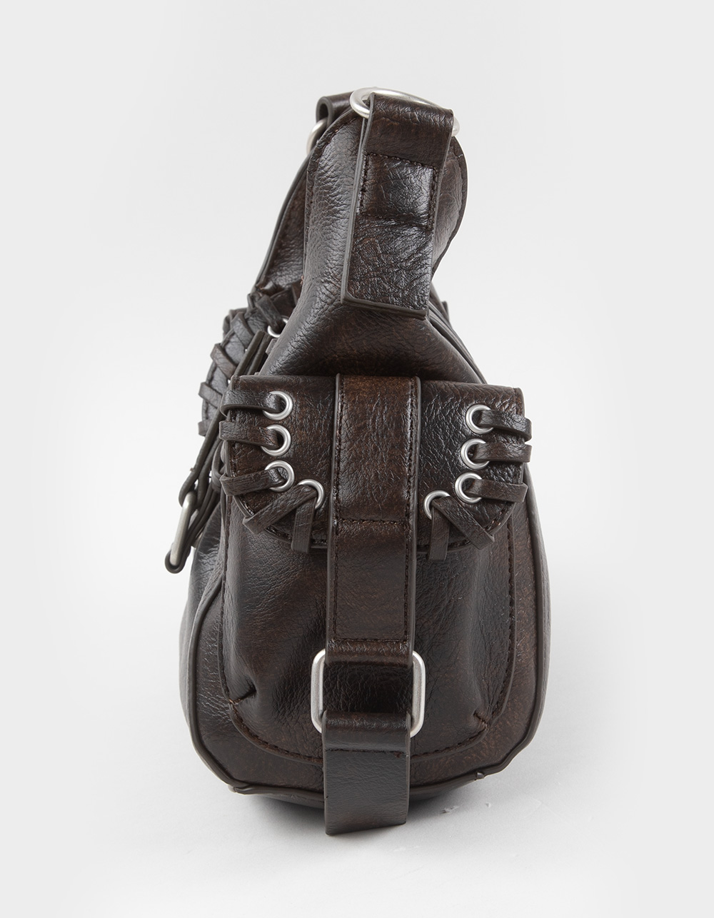 Jane Hobo Shoulder Bag - DARK BROWN