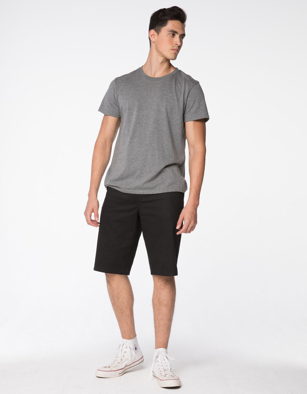 RSQ Longer Mens Black Chino Shorts BLACK Tillys