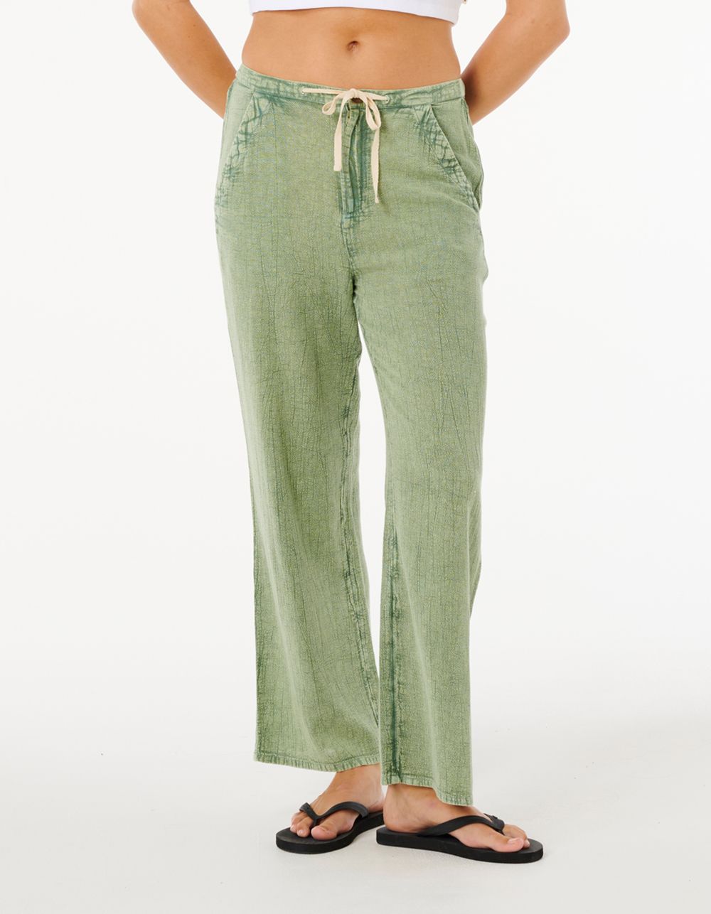 RIP CURL Classic Surf Wide Leg Womens Pants - SAGE