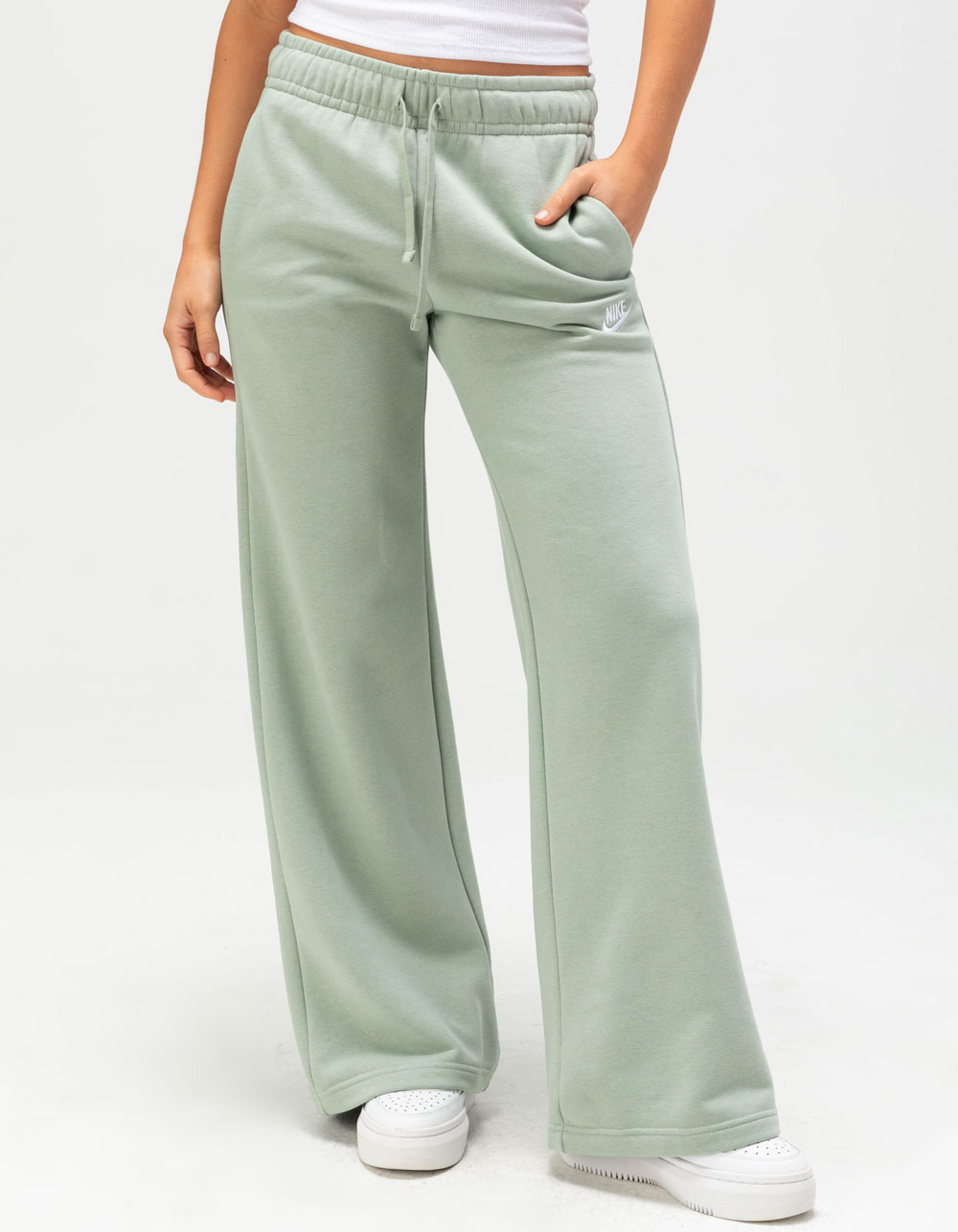 NIKE Sportswear Club Fleece Womens Wide Leg Pants SAGE Tillys